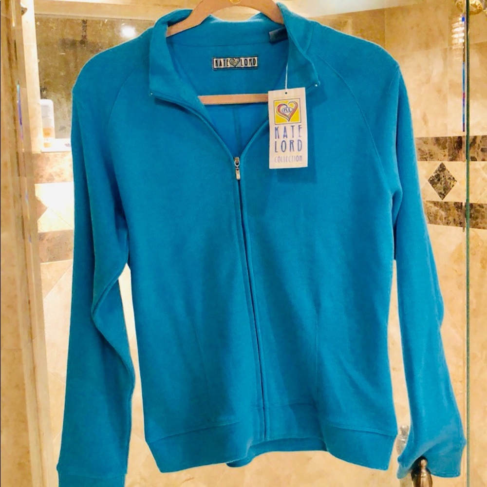 Gorgeous Kate Lord NWT blue zip up